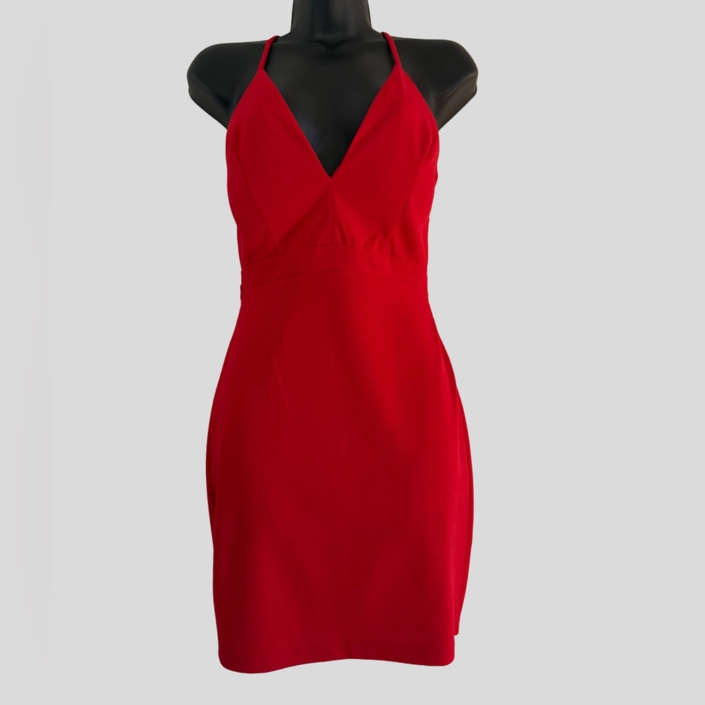 Emerald Sundae Vibrant sexy Mini Red Backless Dress